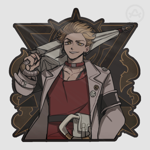 GACHIAKUTA Enjin 7CM Glossy Sticker