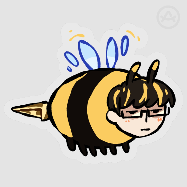 Vespa Crabro Bee Clear Sticker