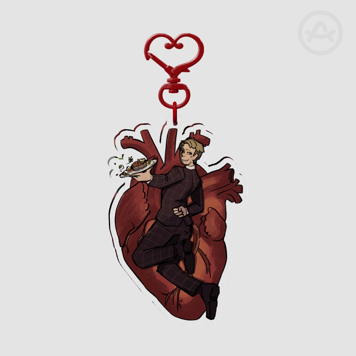 Hannibal human heart keychain