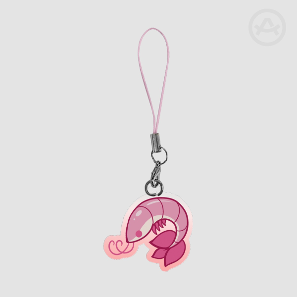 Pink Shrimp || Phone Charm