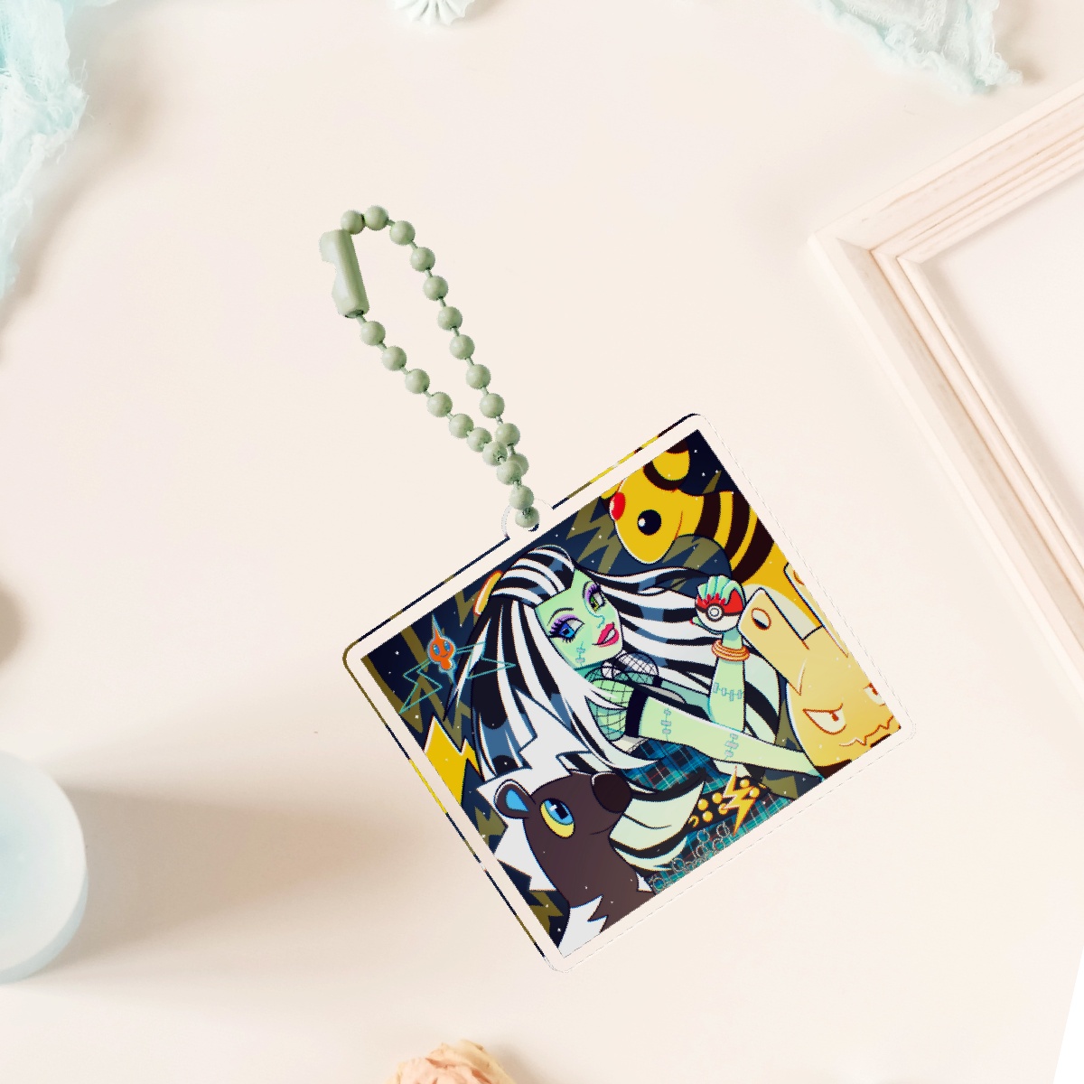 Frankie Stein x Pokemon Acrylic Keychain