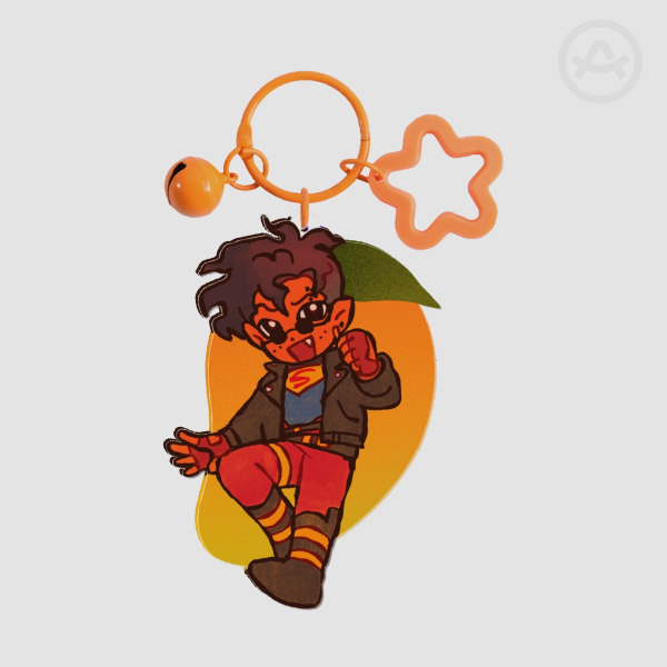 Double Sided Superboy Acrylic Keychain