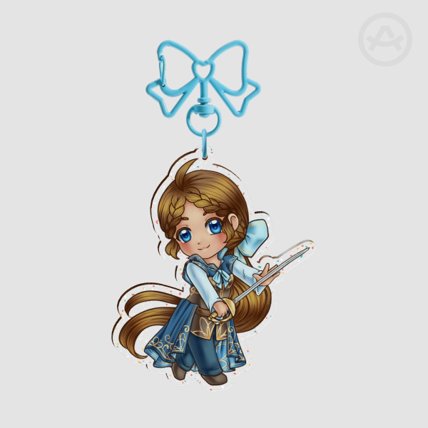 Olivia Glitter Acrylic Keychains