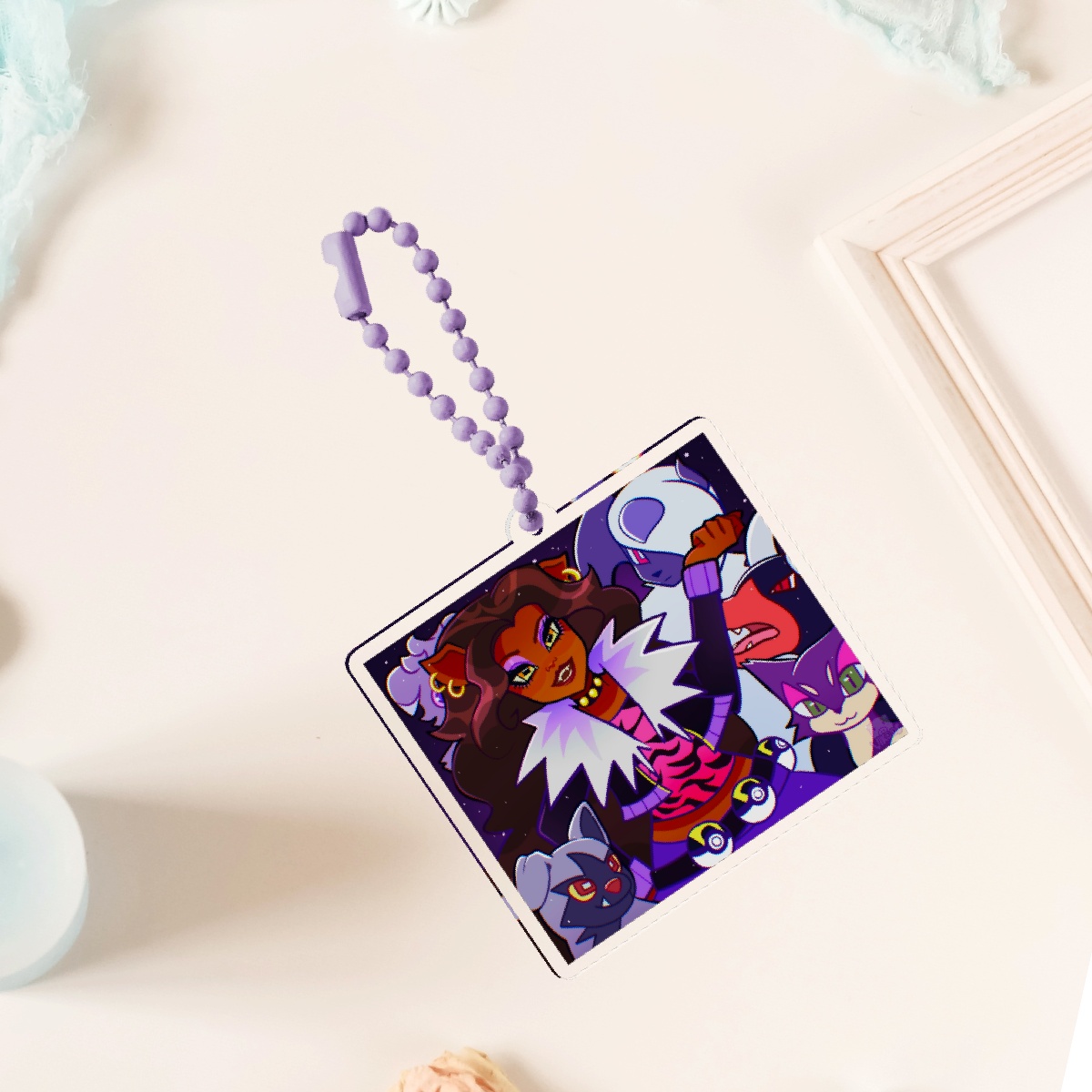 Clawdeen x Pokemon Acrylic Keychain