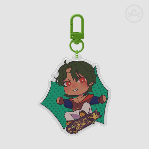 Skater Epoxy Clear Acrylic Keychains