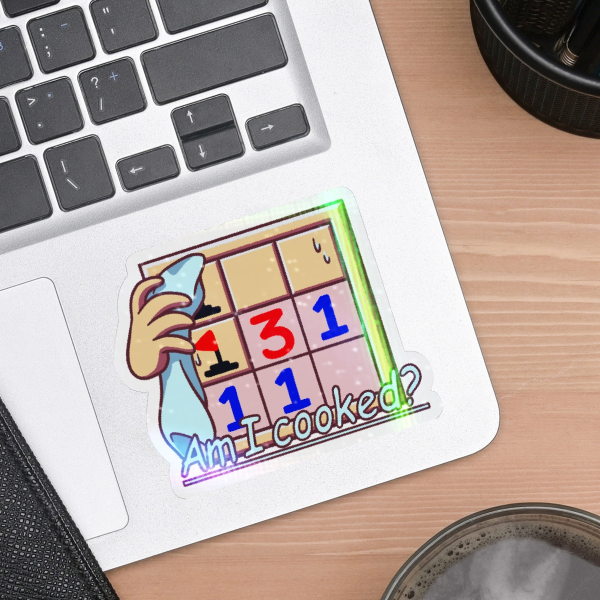 Minesweeper 50/50 Am I Cooked? Sticker