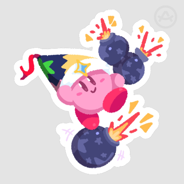 Bomb Kirby Sticker