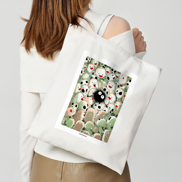 GHIBLI TOP ANGLE SERIES_SUSUWATARI THE CHOOSEN ONE_ Canvas Tote Bags - 13.7″x15.7″(35x40cm)