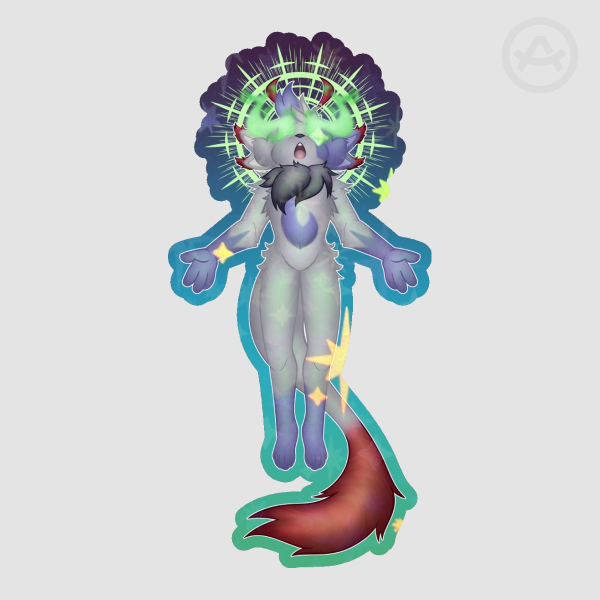 Vtuber - Spectral Ascending Holo Die Cut Sticker