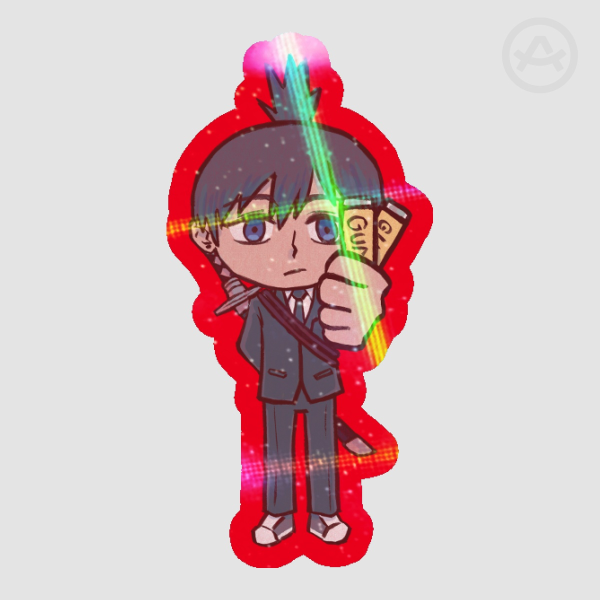 Aki Colored Edge Die Cut Stickers