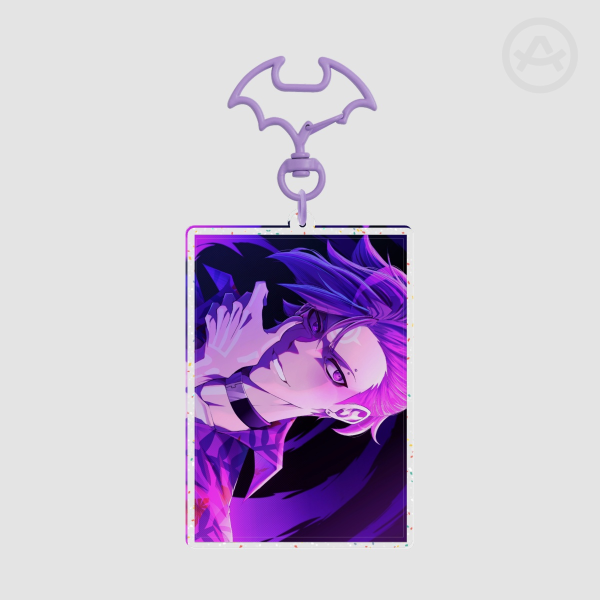 Dragon Boy Artwork Glitter Acrylic Keychain