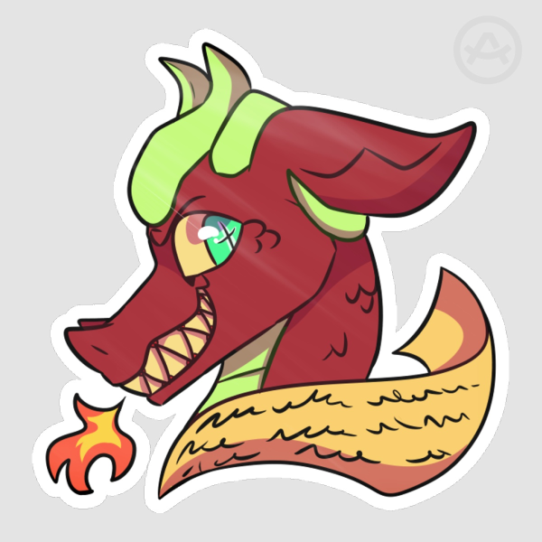 Scroll Dragon Sticker