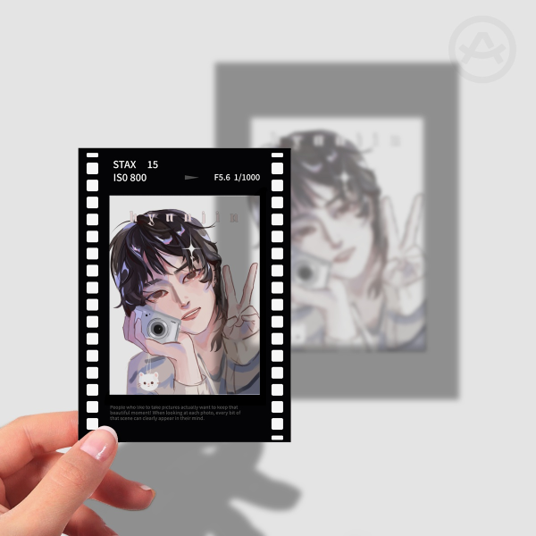 Stray Kids Hwang Hyunjin Film Polaroid Photocards - 2.55x3.54"(65*90mm), Black Film