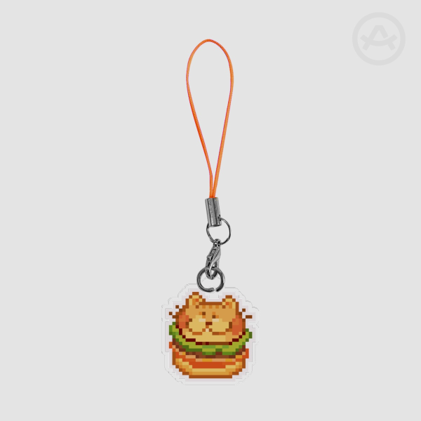 Cat Burger (phone charm)