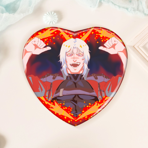 Dante Sparda - Heart Shape Holographic Badges