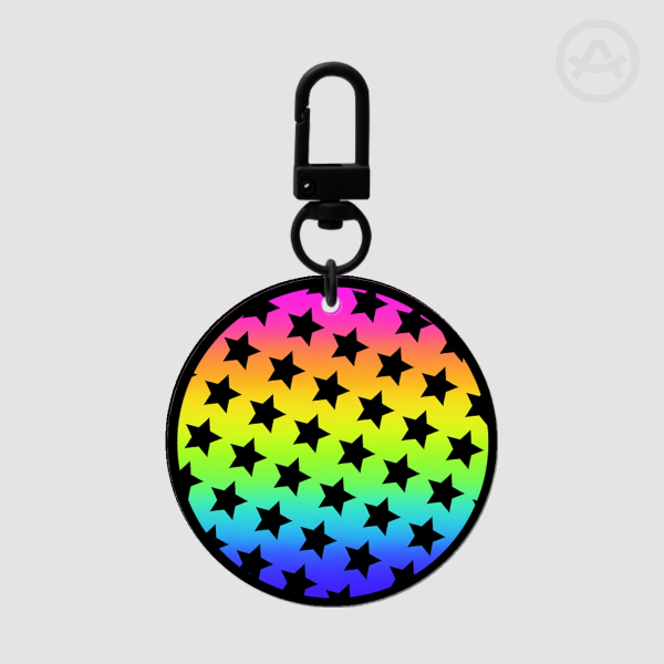 Neon Star Keychain/Charm