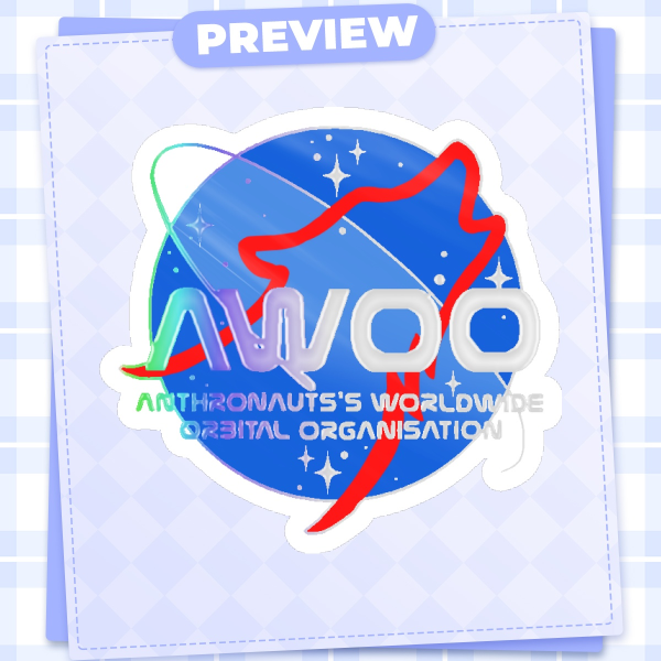 AWOO Holograpfic sticker