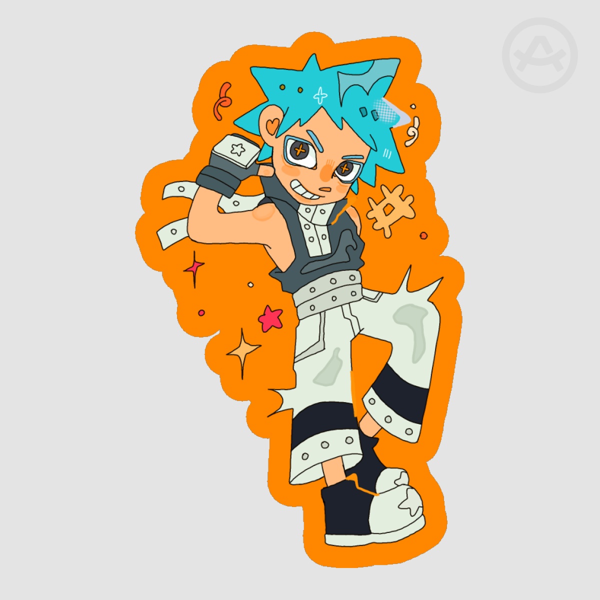 BLACK STAR MATTE STICKER