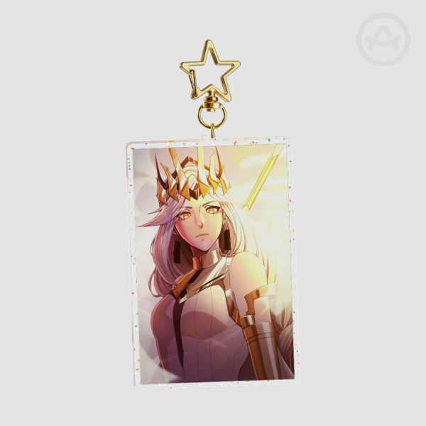 Queen Artwork Glitter Acrylic Keychain (2)