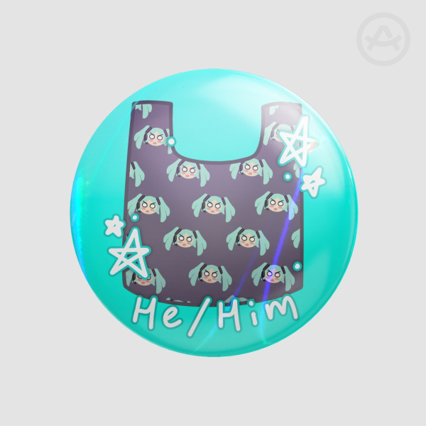Miku binder pronoun badge (he/him)