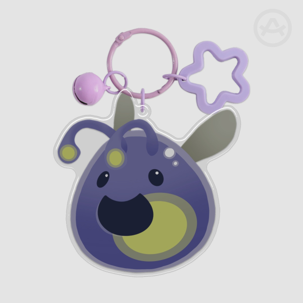 Phosphor slime epoxy keychain