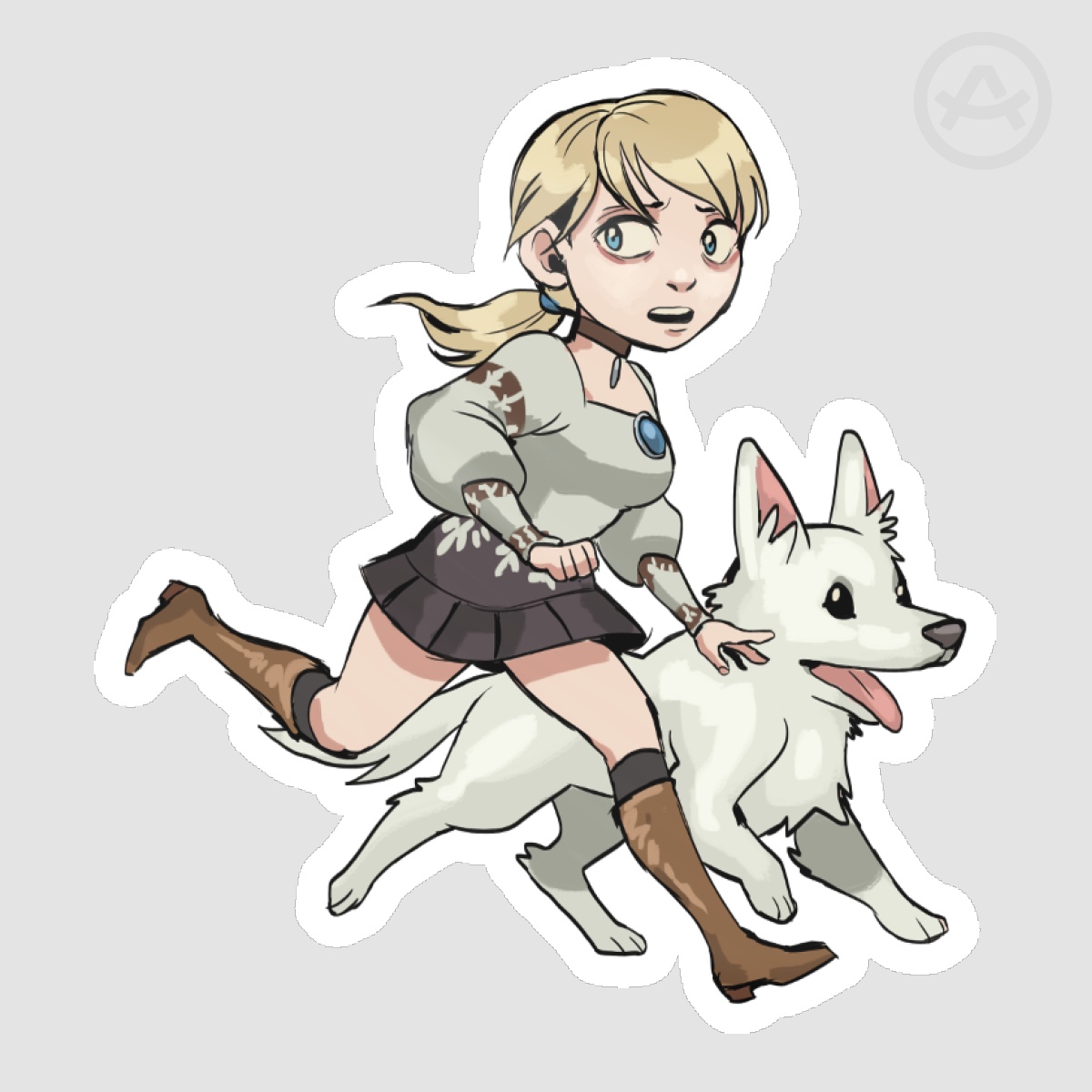 Fiona and Hewie Sticker