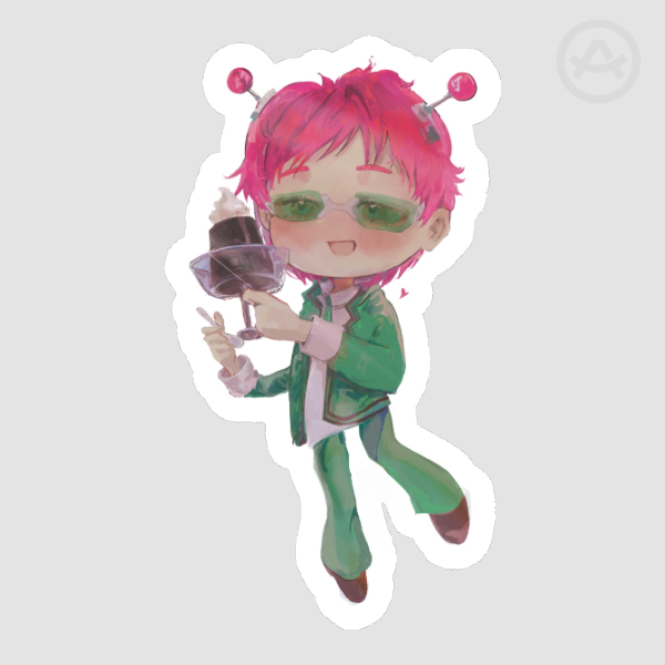 Saiki K Die Cut Stickers