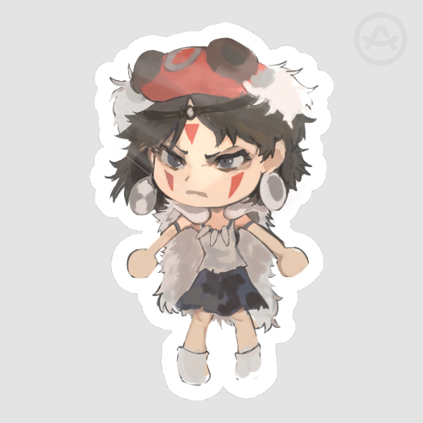 Princess Mononoke Die Cut Stickers