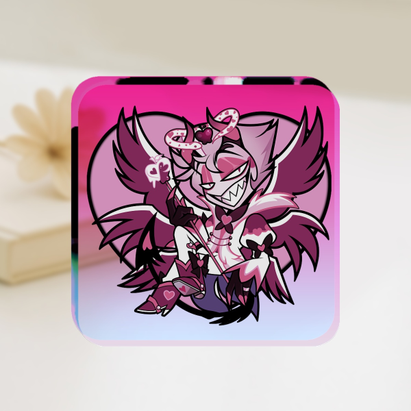 Hazbin Hotel Lucifer Heart Love Thick Acrylic Stand