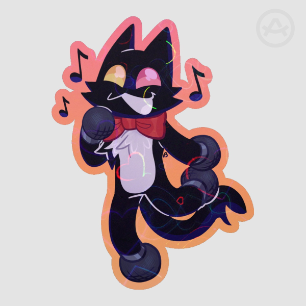 Pluey holographic sticker