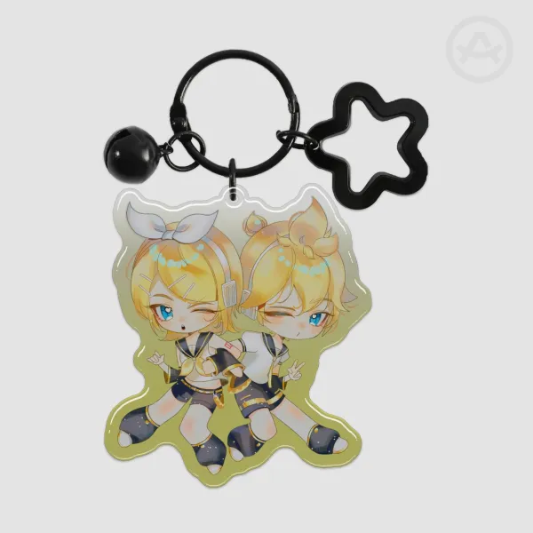 Rin&Len Epoxy Keychain