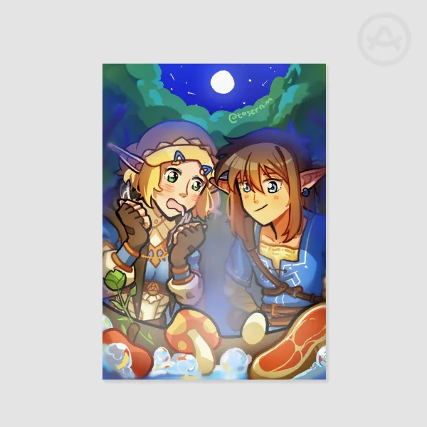 Zelda & Link A5 Print