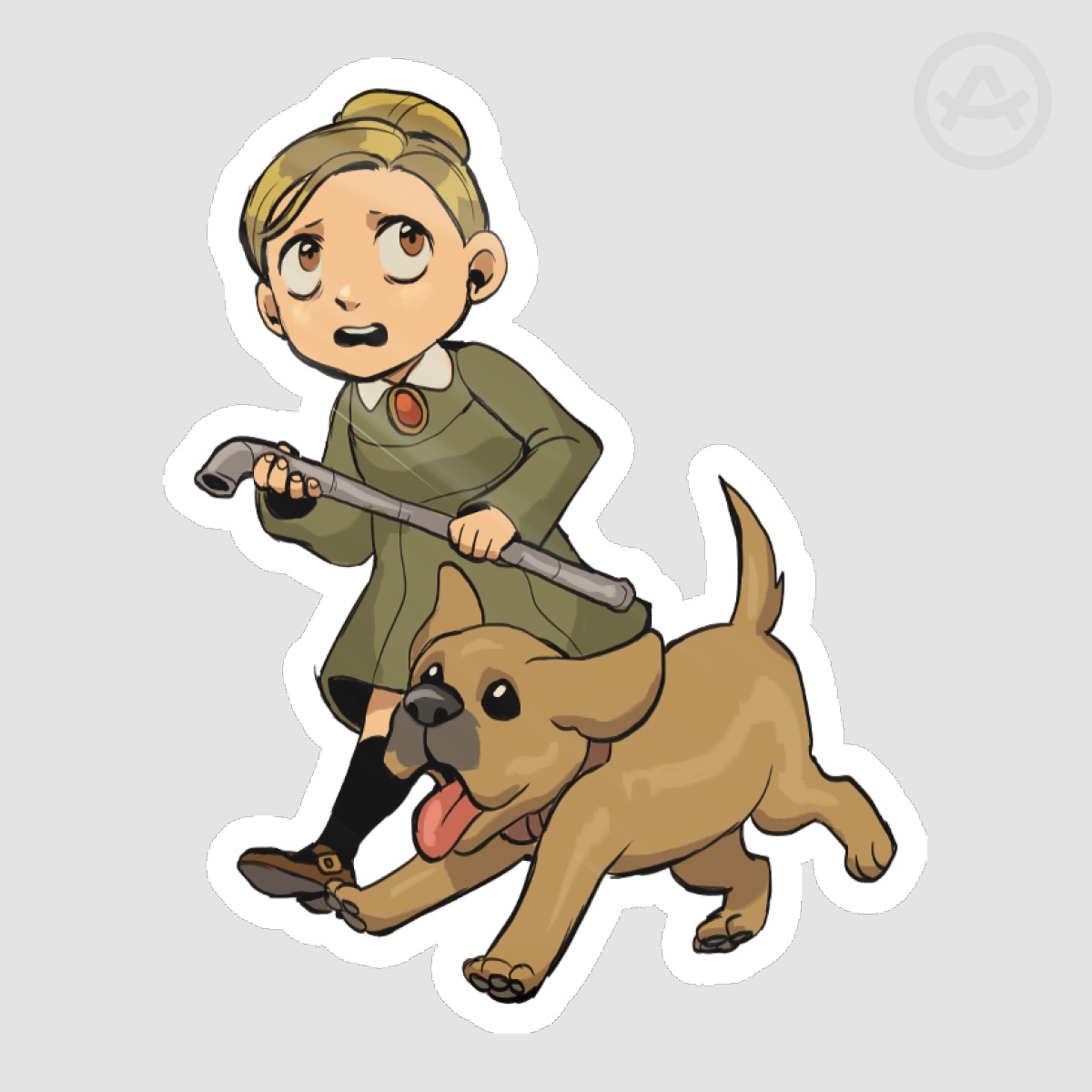 Jennifer and Brown Sticker