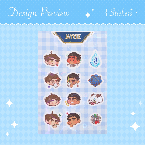 JayVik Heart Holo Coated Paper Stickers Sheet