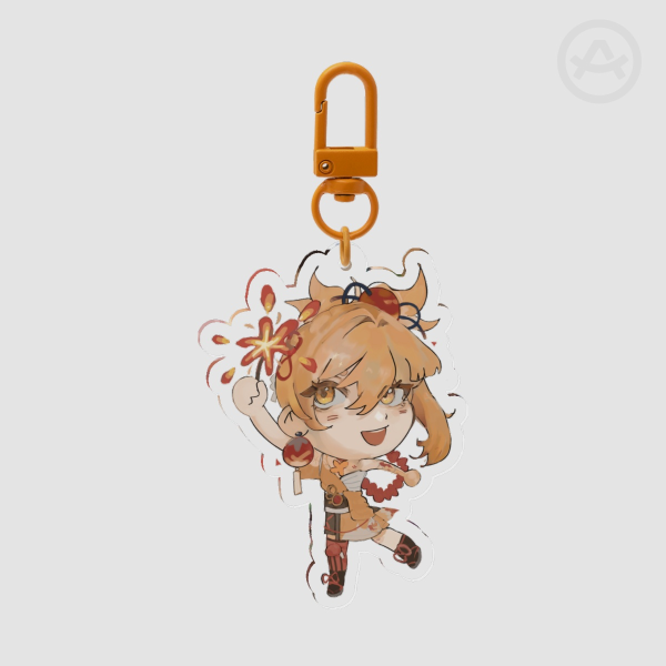 Yoimiya Clear Acrylic Keychains