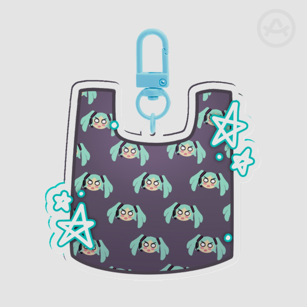 Miku binder keychain