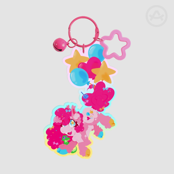 pinkie pie balloon keyring