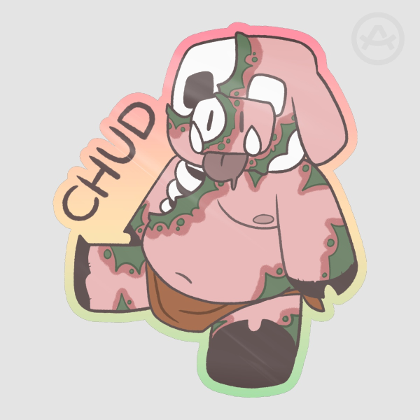 Zombie Pig Chud - Glossy Sticker