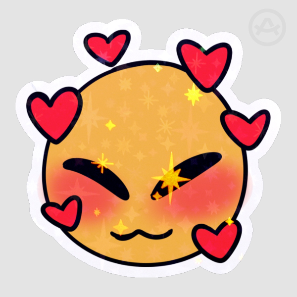 Hearts Emoji Die Cut Stickers