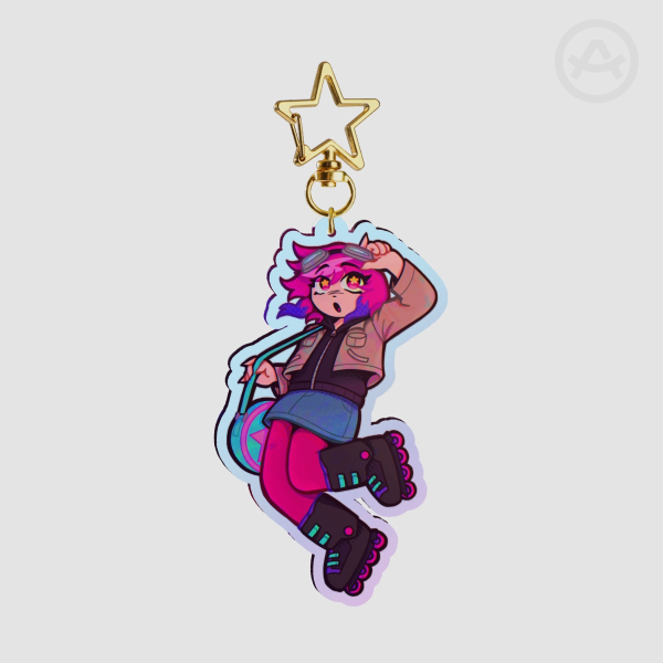 Rainbow Ramona Flowers Acrylic Keychain