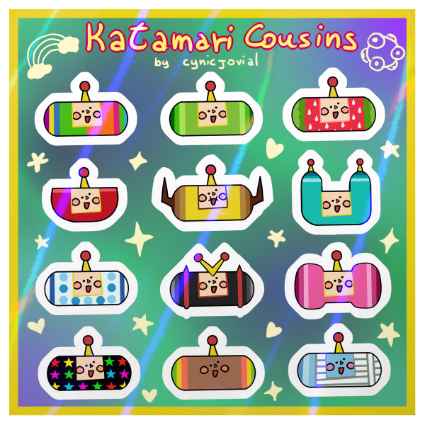 Katamari Cousins Stickers Sheet