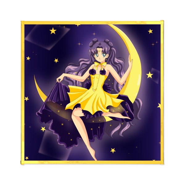 Sailor Moon Luna Art Boards with Gold-edged - 5.5" x5.5"(140x140mm)
