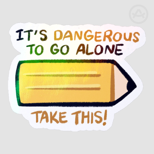 It's Dangerous to go Alone Die Cut Sticker