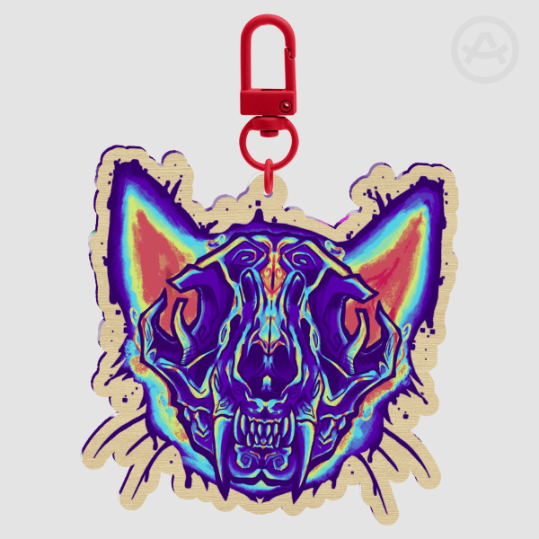 Diaphonized kitty skull [Rainbow colors]