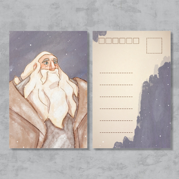 Watercolor Klaus Postcard