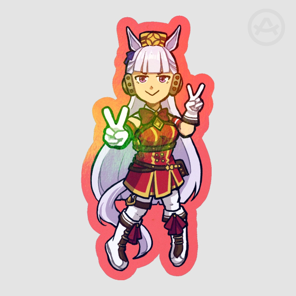 Gold Ship Die Cut Sticker