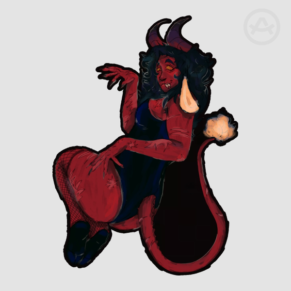 Malevola bunny suit sticker
