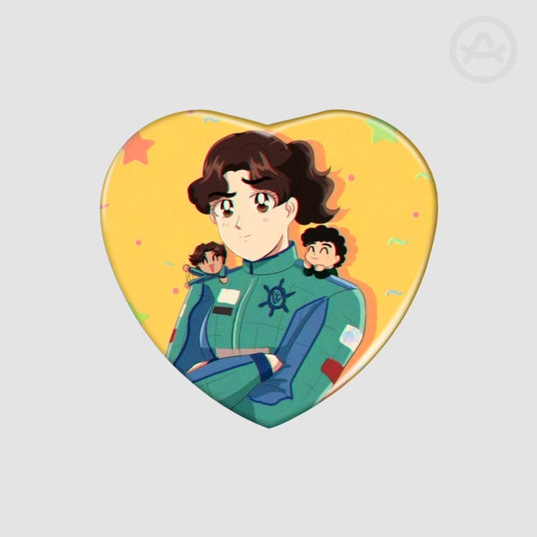 The Mystical Racers Trio Heart Holographic Badges