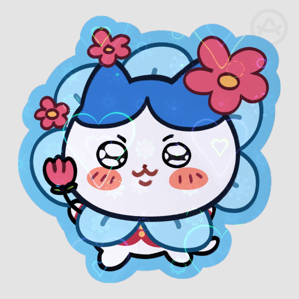 Hachiware Valentine's Day Sticker