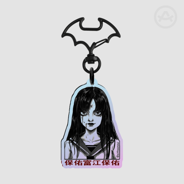 BLACK HAIR GIRLS SERIES_TOMIE_ Rainbow Acrylic Keychains